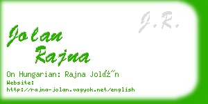 jolan rajna business card